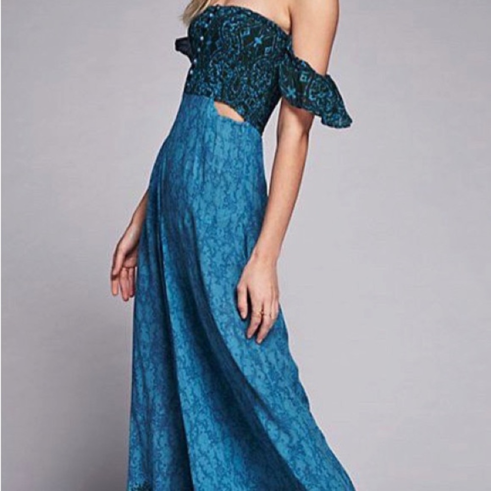 Free People Blue Midsummer Dream Romper Jumpsuit
